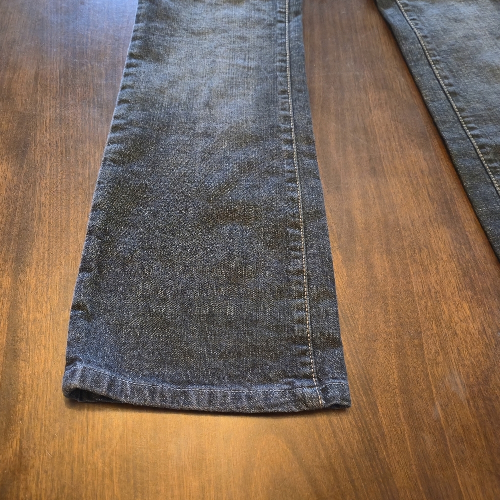 Bisou Bisou "Bisou Basic Med Black Wash" Flare Wide‎ Leg Jeans Size 10 - Picture 3 of 12